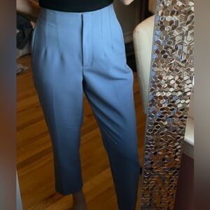 Blue Women's High Waisted Work Pants